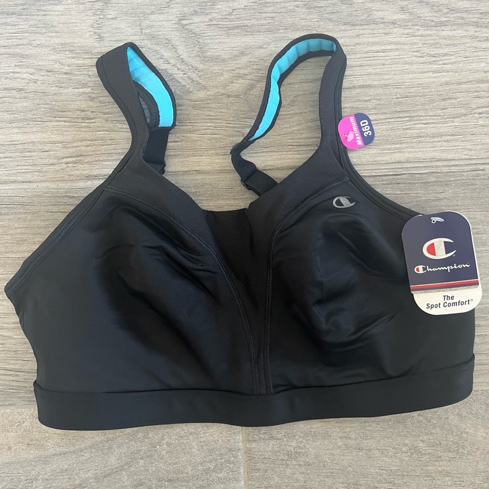 Black champion high impact high support sports bra. Brand new w tags. 36D